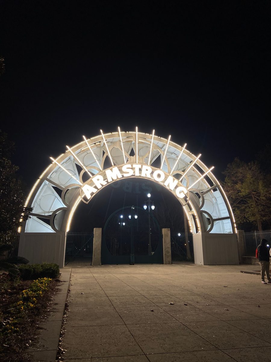 Louis Armstrong Park gateway arch in New Orleans